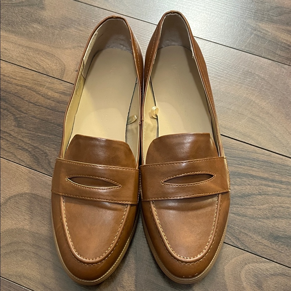 Joe Fresh Brown faux Leather Penny Loafers